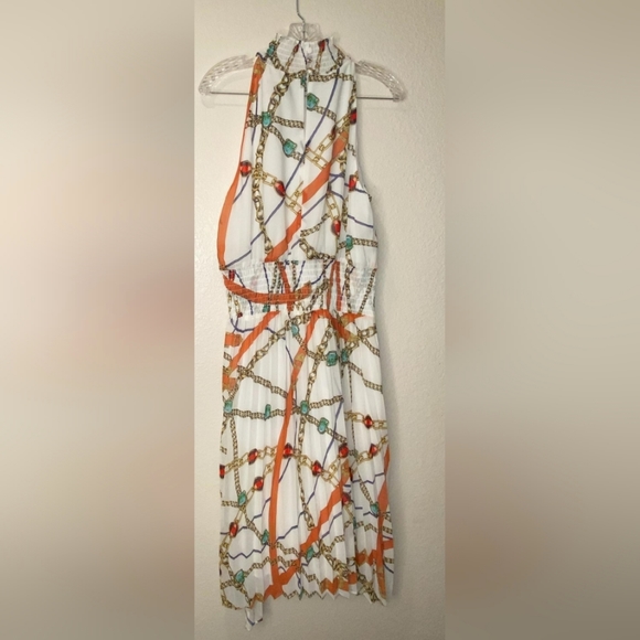 Boston Proper Alexia Admor Midi Dress Chain Print - Picture 4 of 9